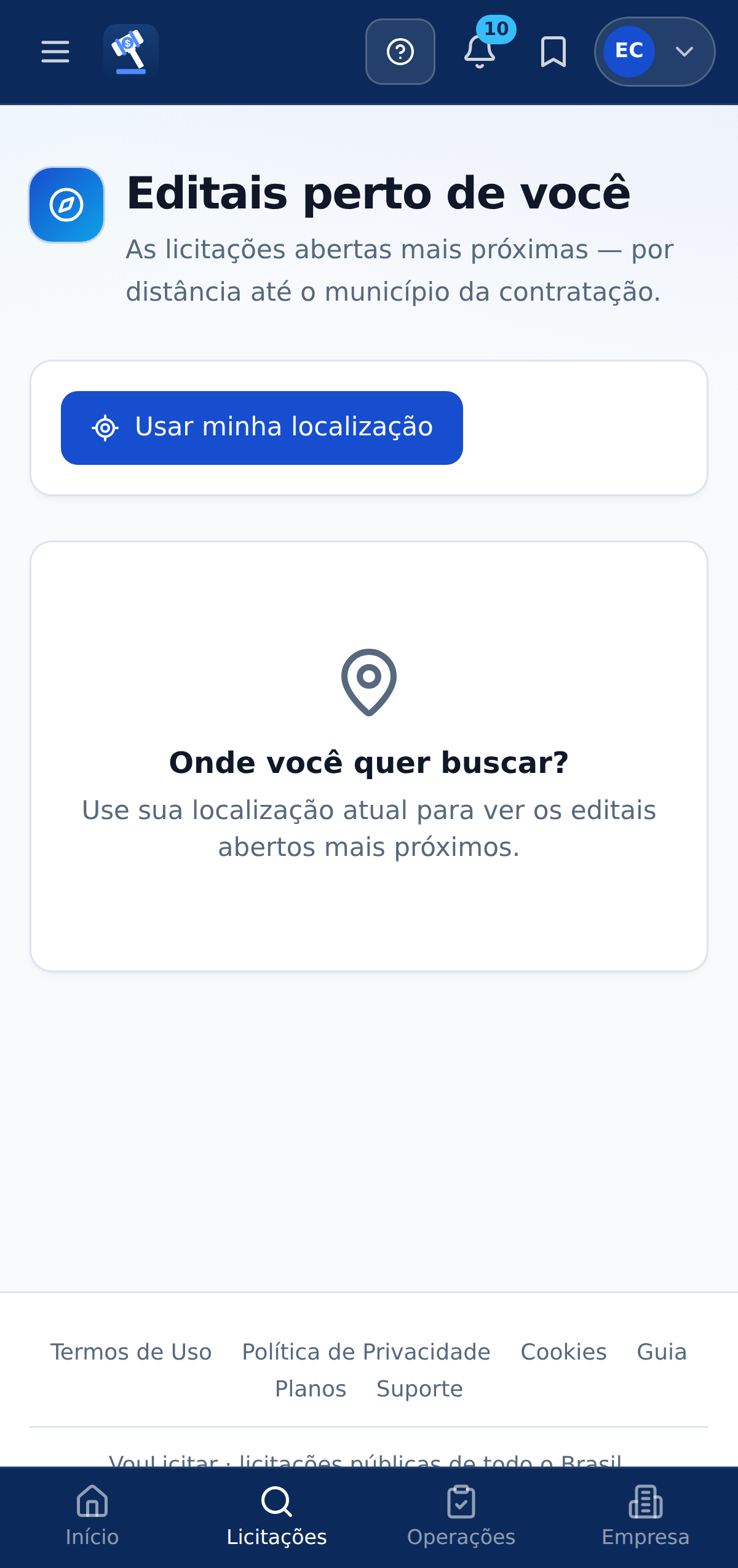 Perto de você no celular